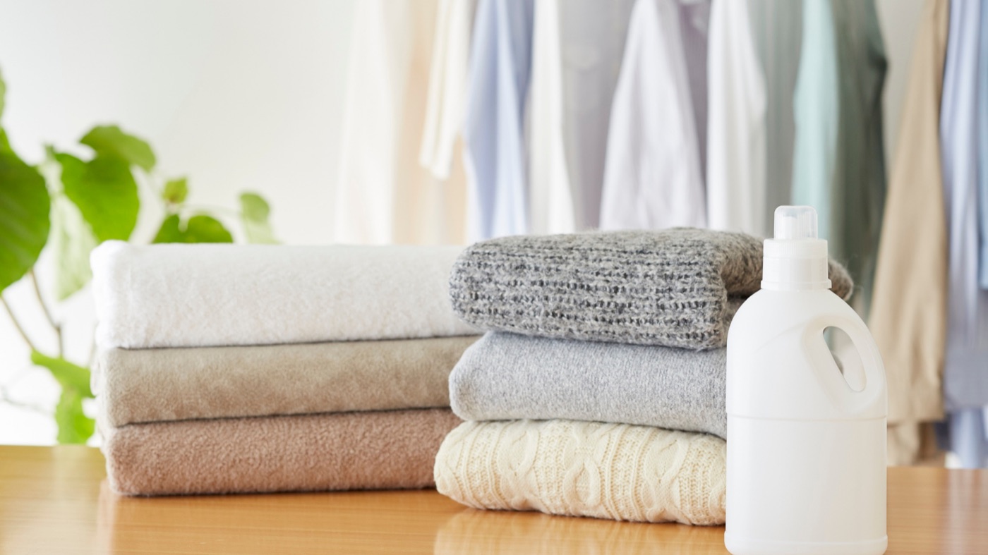 Folded laundry